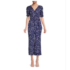 NWT DKNY Floral Belted Jumpsuit